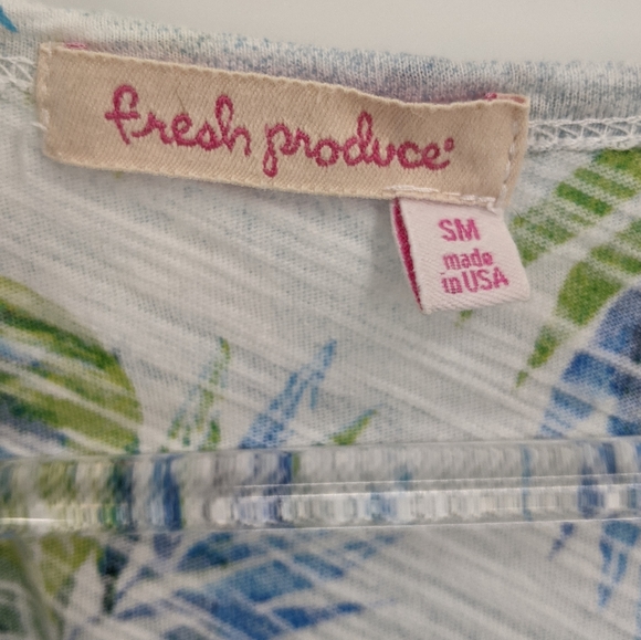 Fresh Produce Palm Tree Tropical Tee Shirt Top USA - Picture 6 of 8
